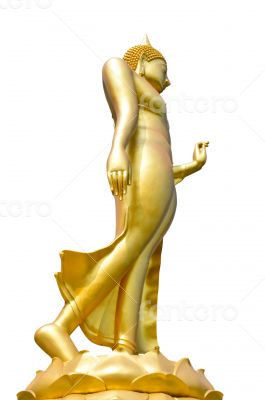 Statue of  Buddha isolated on white