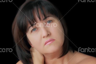 Woman with blue eyes