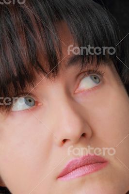 Woman with blue eyes