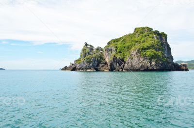Islands for swallow nest harvesting in the sea