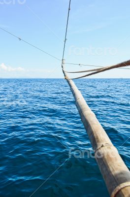 Landscape of blue sea