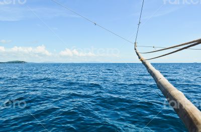 Landscape of blue sea