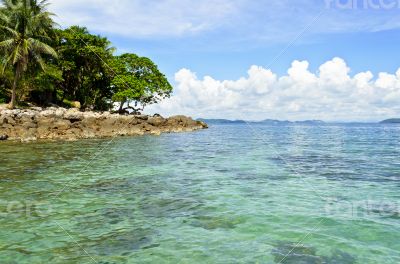 Landscape sea and island