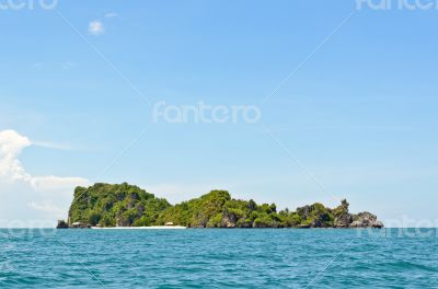 Ko Maphrao island in the ocean