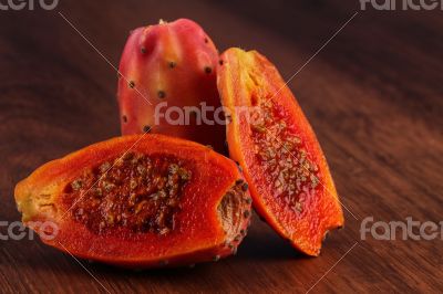 Half cactus pear or nopal