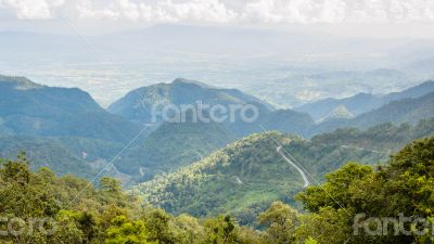 Viewpoint Doi Ang Khang mountains