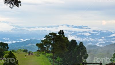 Peak for stunning views of mountains clouds and fog