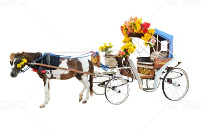 Horse Carriages isolated on white background