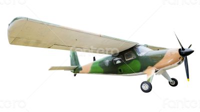 Old plane on white background