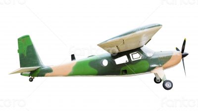Old plane on white background