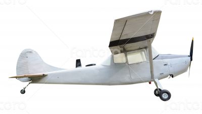 Old plane on white background