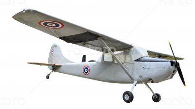 Old plane on white background