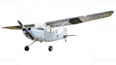 Old plane on white background