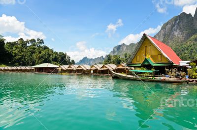 Bamboo floating resort