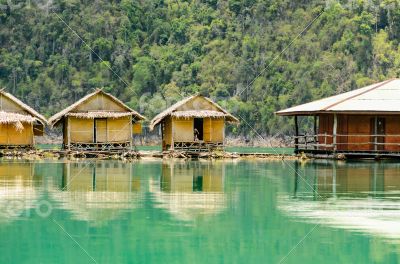 Bamboo floating resort
