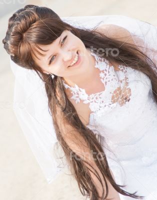 Bride smiles