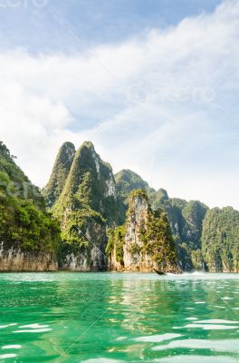 Travel island and green lake ( Guilin of Thailand )