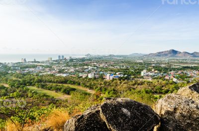 Landscape Hua Hin city in the morning