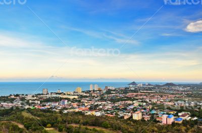 Beautiful landscaped of Hua Hin city