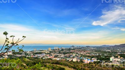 Beautiful landscaped of Hua Hin city