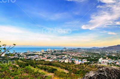Beautiful landscaped of Hua Hin city