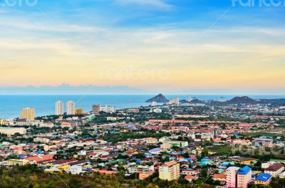 Beautiful landscaped of Hua Hin city