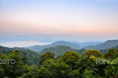 High mountain in the morning