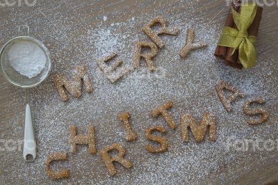 Christmas biscuit background