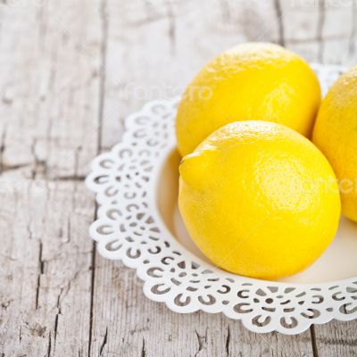 three fresh lemons 