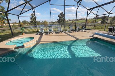 Swimming Pool with Lake View