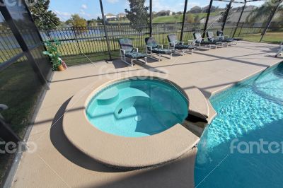 Spa and Pool with Lake View