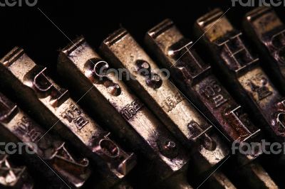 The Vintage Typewriter some character or letter