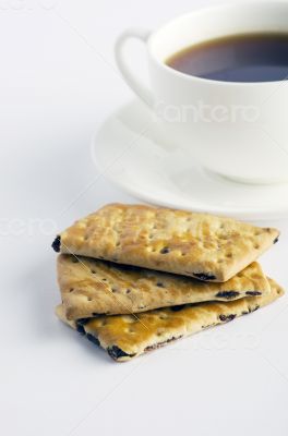 Cup of tea with cookies 