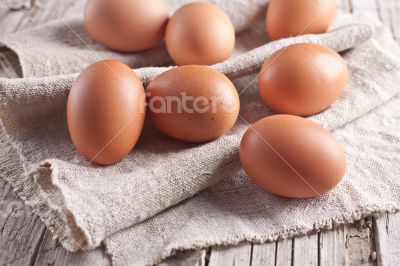 fresh brown eggs
