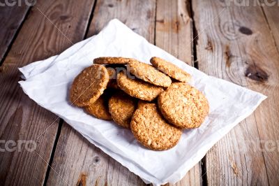 fresh crispy oat cookies 