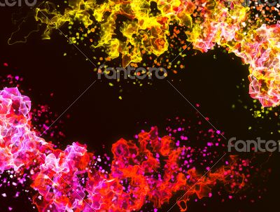 Orang &amp; Red fire background