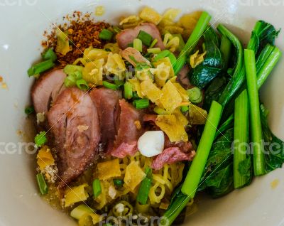 noodle soup with porks