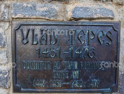 Dracula`s birthplace sign