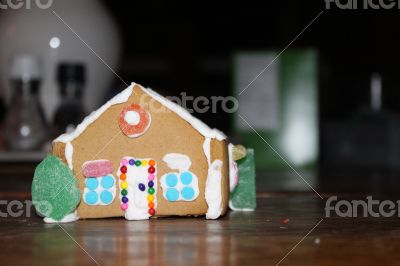Gingerbread House Closeup Candy