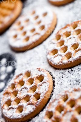 honey cookies on baking sheet