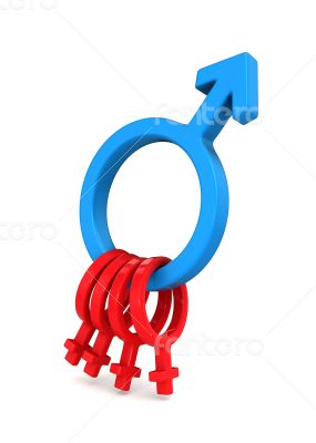 3d render of gender symbols