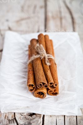 stack of cinnamon sticks