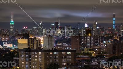 Manhattan skyline at night