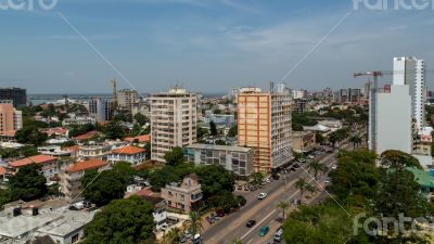 Aerial view of downtown Maputo