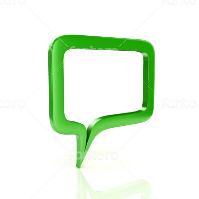 3d glossy and shinny speech bubble render