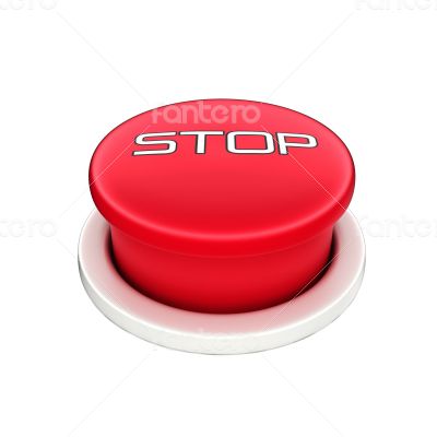 3d shinny and glossy red stop button