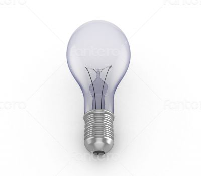 light blue bulb isolated on white