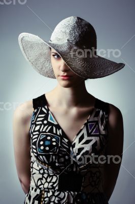 Beautiful girl in a hat