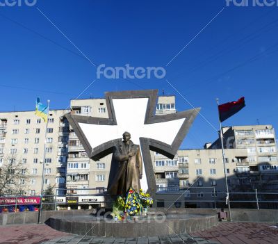  Leader of Ukrainian national movement Stepan Bandera monument 