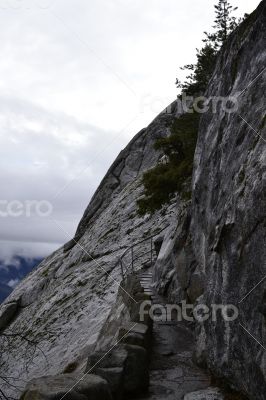 Climing the Moro Rock